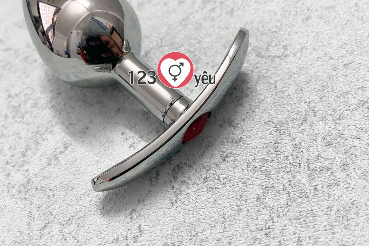 Dụng cụ kích thích h&acirc;̣u m&ocirc;n inox c&oacute; tay cầm 2