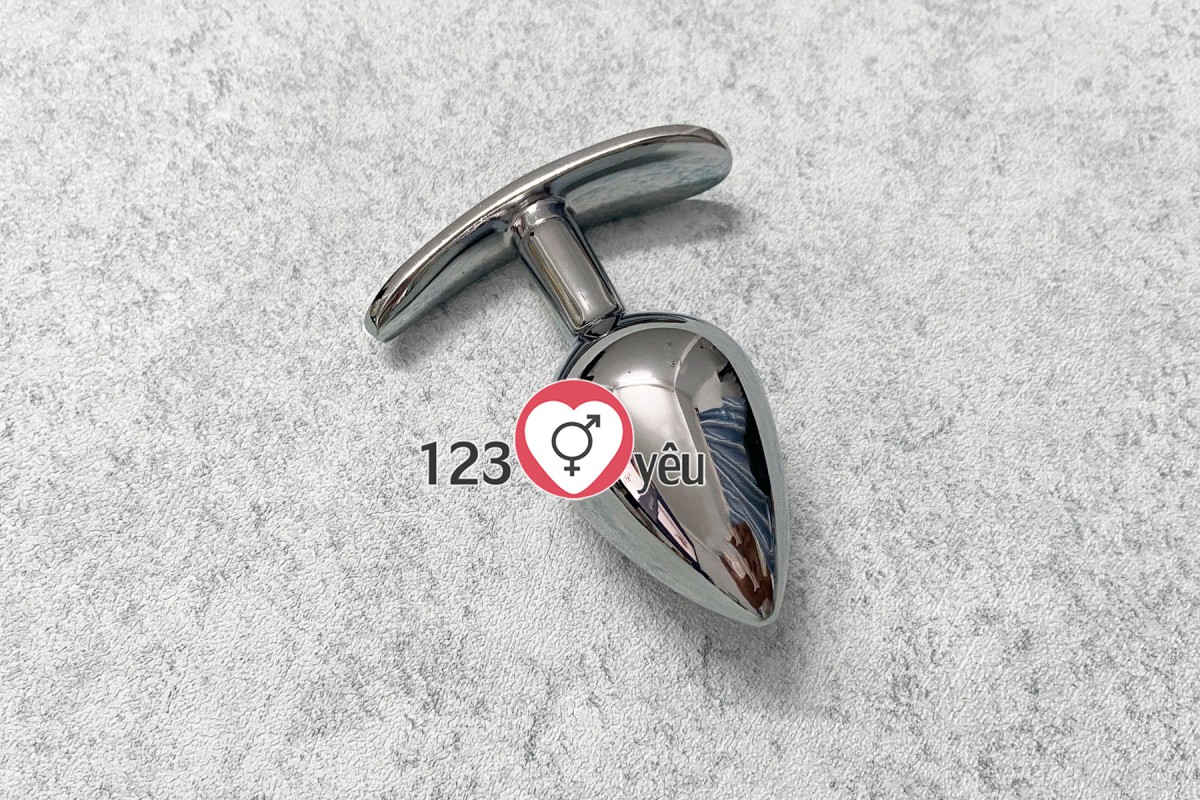 Dụng cụ kích thích h&acirc;̣u m&ocirc;n inox c&oacute; tay cầm 3