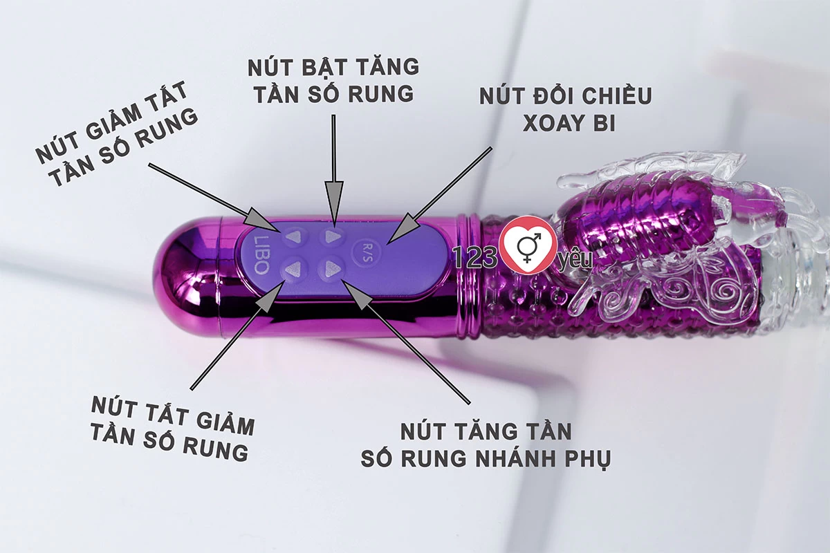 Dương vật giả đa năng Libo thật rung, thụt pin sạc h&agrave;ng thật