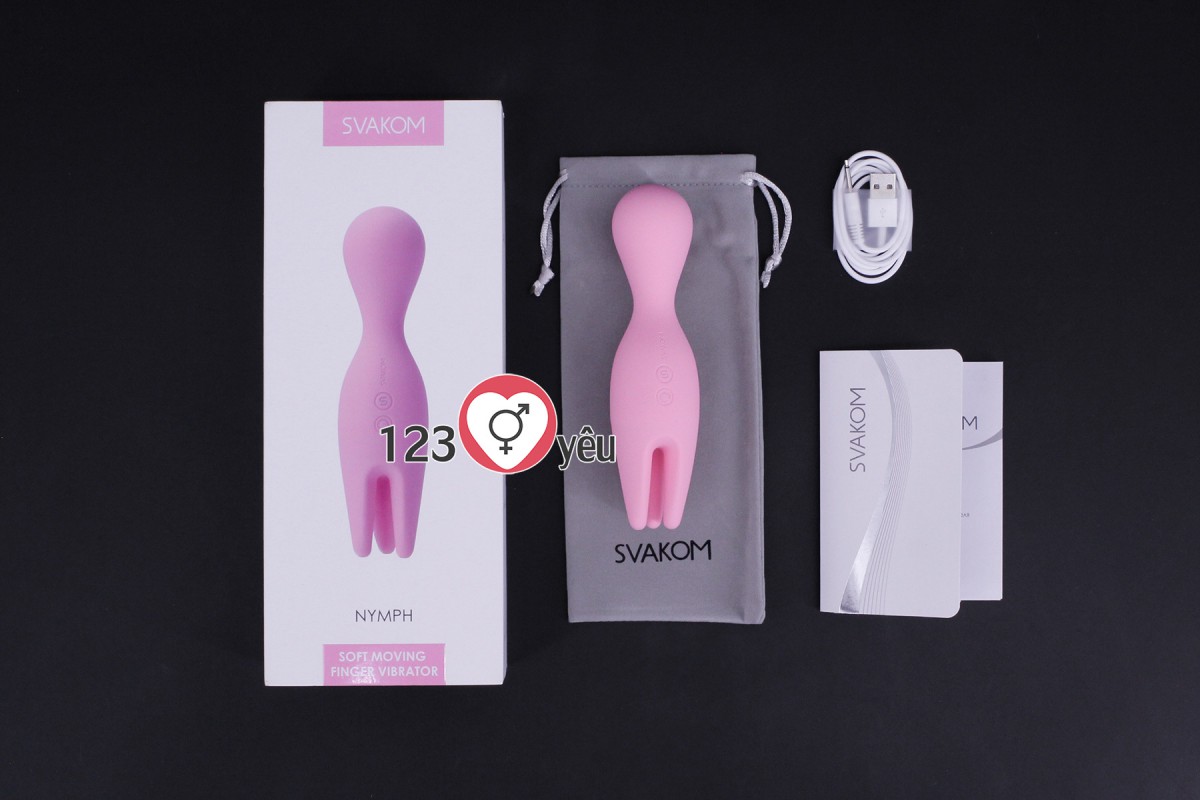 Ng&oacute;n tay rung massage điểm G Svakom Nymph 5 ch&ecirc;́ đ&ocirc;̣ rung 2