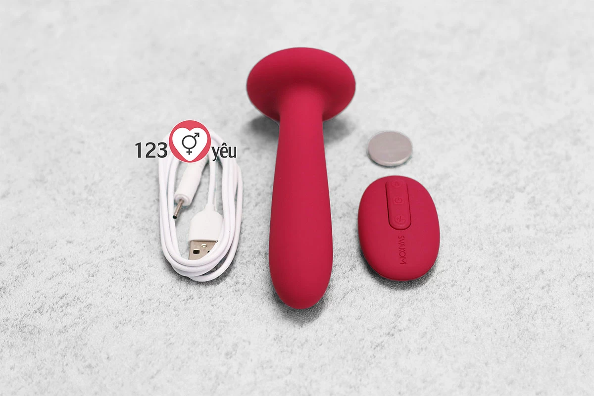 Dụng cụ kích thích h&acirc;̣u m&ocirc;n Svakom Primo phát nhi&ecirc;̣t pin sạc hàng USA