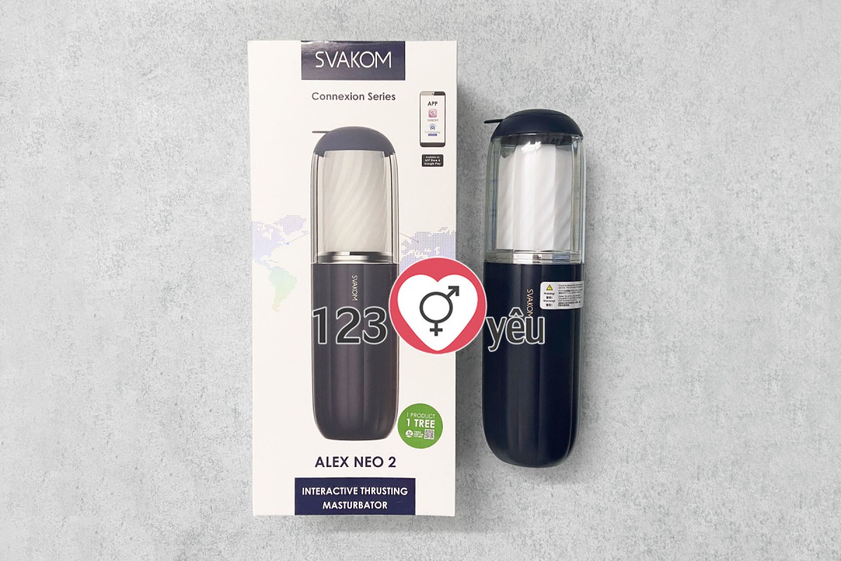 &Acirc;m đạo giả cao cấp Svakom Alex Neo 2 rung thụt điều khiển điện thoại 1