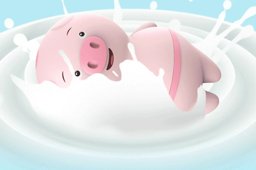 M&aacute;y liếm hạt le, đầu ti h&igrave;nh ch&uacute; heo ngộ nghĩnh