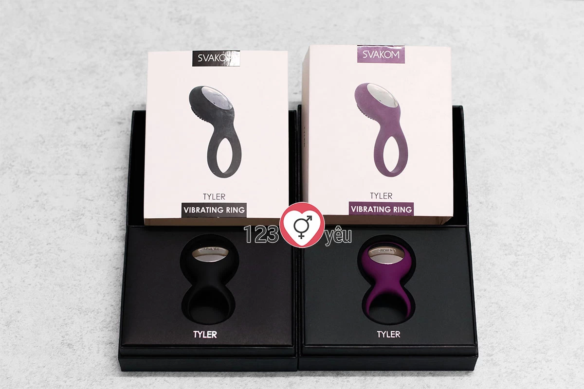 Vòng rung tình y&ecirc;u Svakom Tyler rung 5 ch&ecirc;́ đ&ocirc;̣ pin sạc