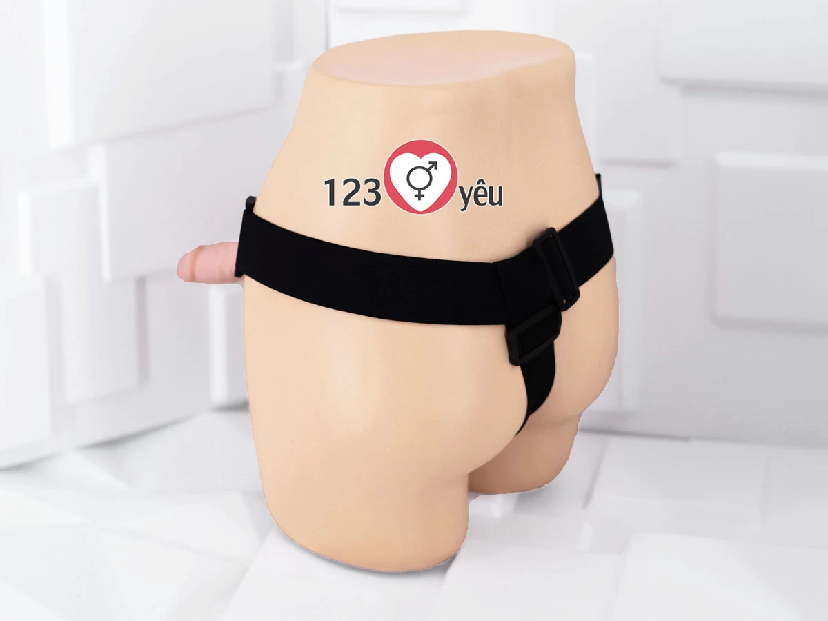 Dương vật giả c&oacute; d&acirc;y đeo 2 đầu Ultra Doube Head có rung