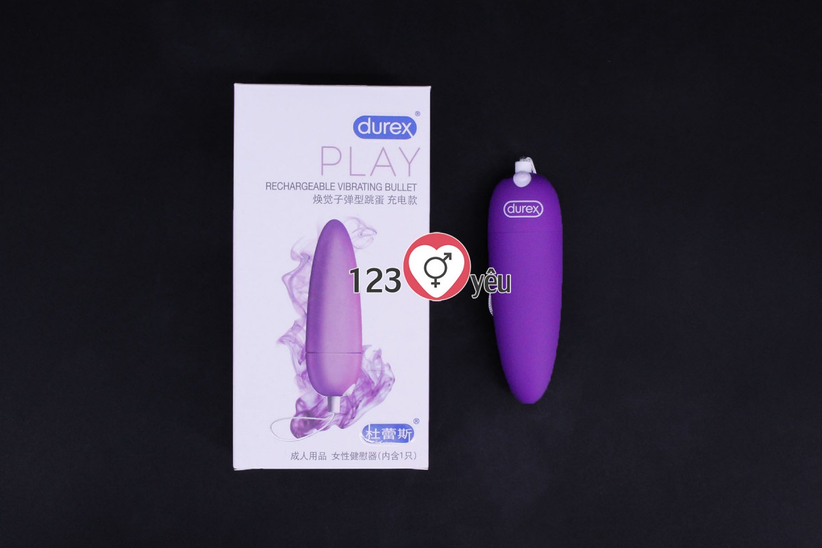 Trứng rung t&igrave;nh y&ecirc;u Durex Krachtige rung 5 ch&ecirc;́ đ&ocirc;̣ pin sạc 1