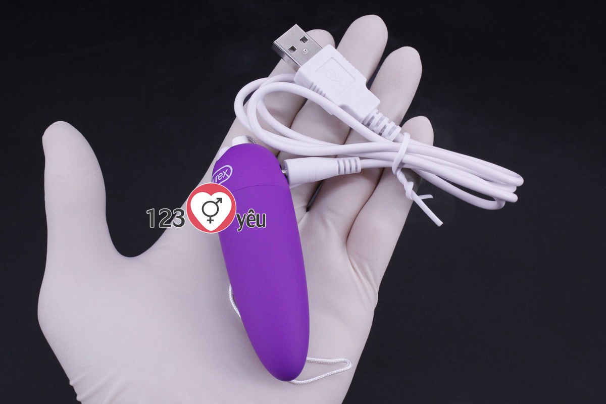 Trứng rung t&igrave;nh y&ecirc;u Durex Krachtige rung 5 ch&ecirc;́ đ&ocirc;̣ pin sạc 4