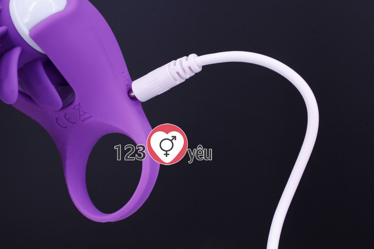 V&ograve;ng đeo dương vật lưỡi xoay CHI rung10 ch&ecirc;́ đ&ocirc;̣ 10