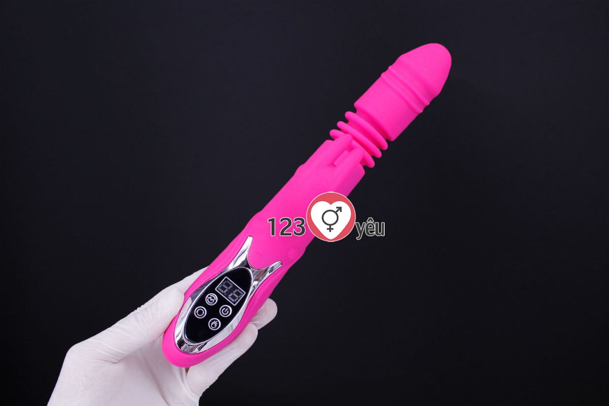 Dương vật giả rung thụt, ph&aacute;t nhiệt Rabbit Vibrator m&agrave;n h&igrave;nh LCD 5