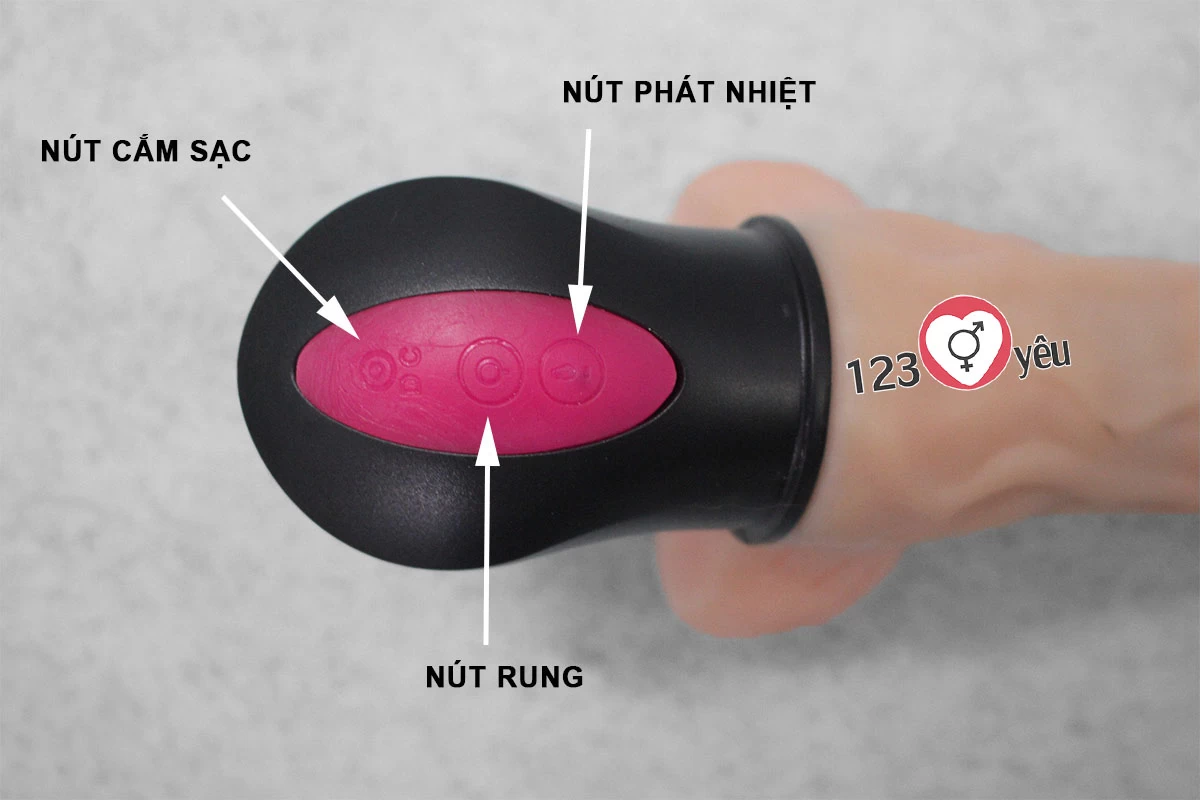 Dương vật giả si&ecirc;u mềm ph&aacute;t nhiệt 12 chế độ XL912 pin sạc