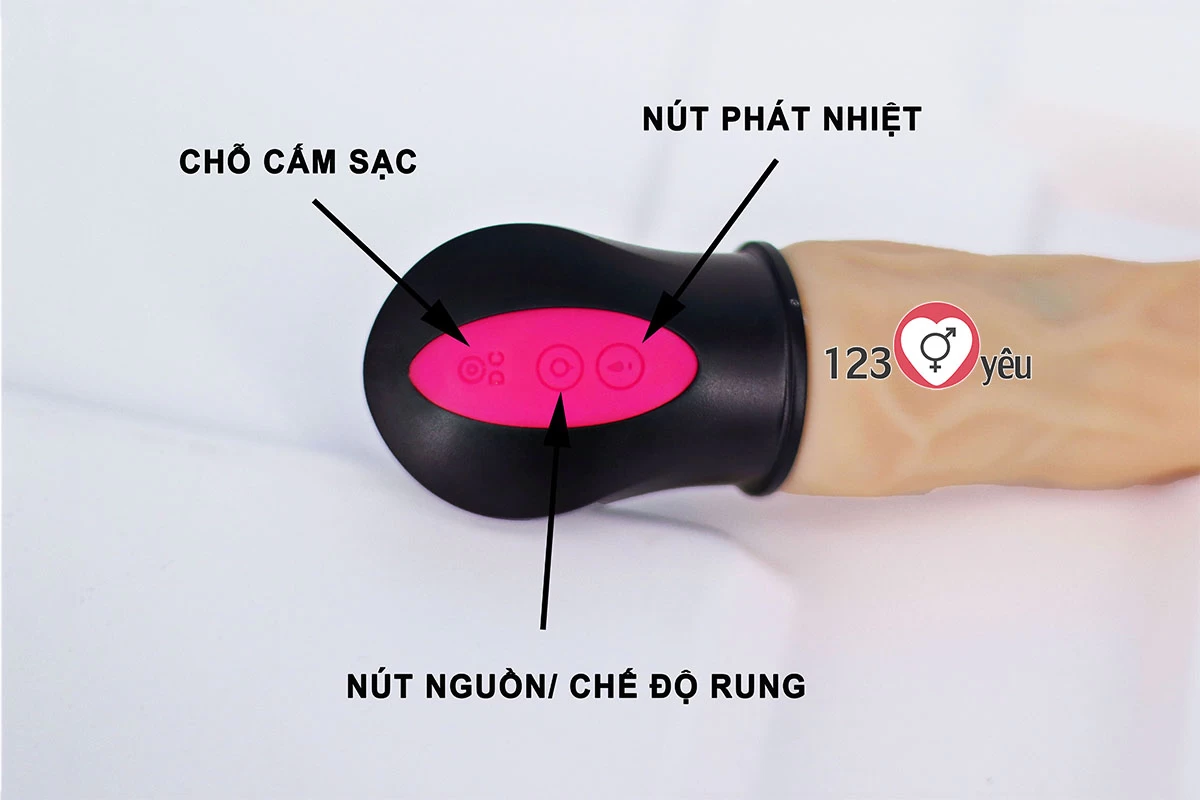 Dương vật giả ph&aacute;t nhiệt XL911 12 chế độ rung