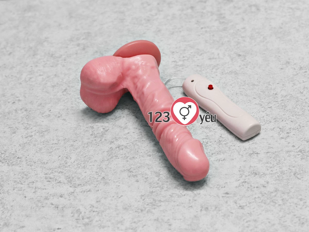 Dương vật giả có đế King Size rung thụt