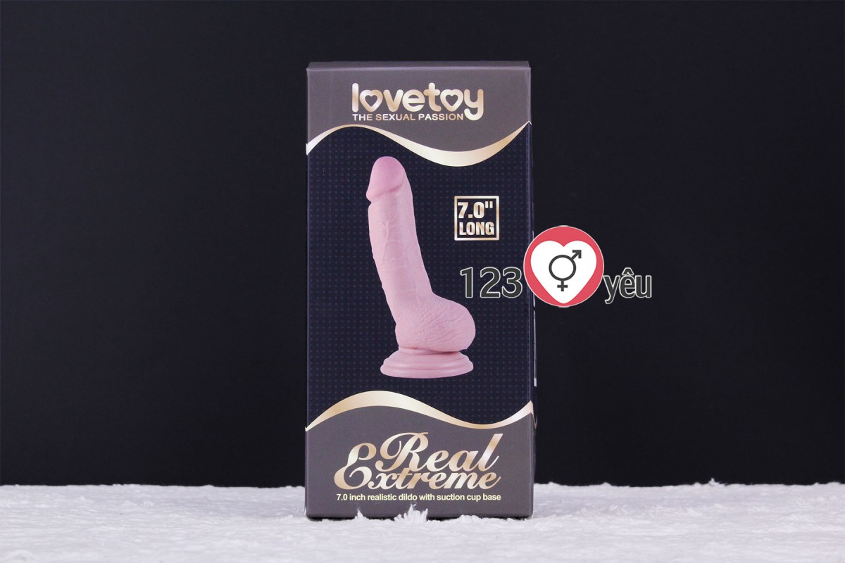 Dương vật giả c&oacute; đế Lovetoy 7 inch c&oacute; rung 1