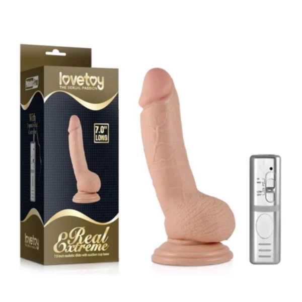 Dương vật giả có đế Lovetoy 7 inch có rung – Mô tả chi tiết