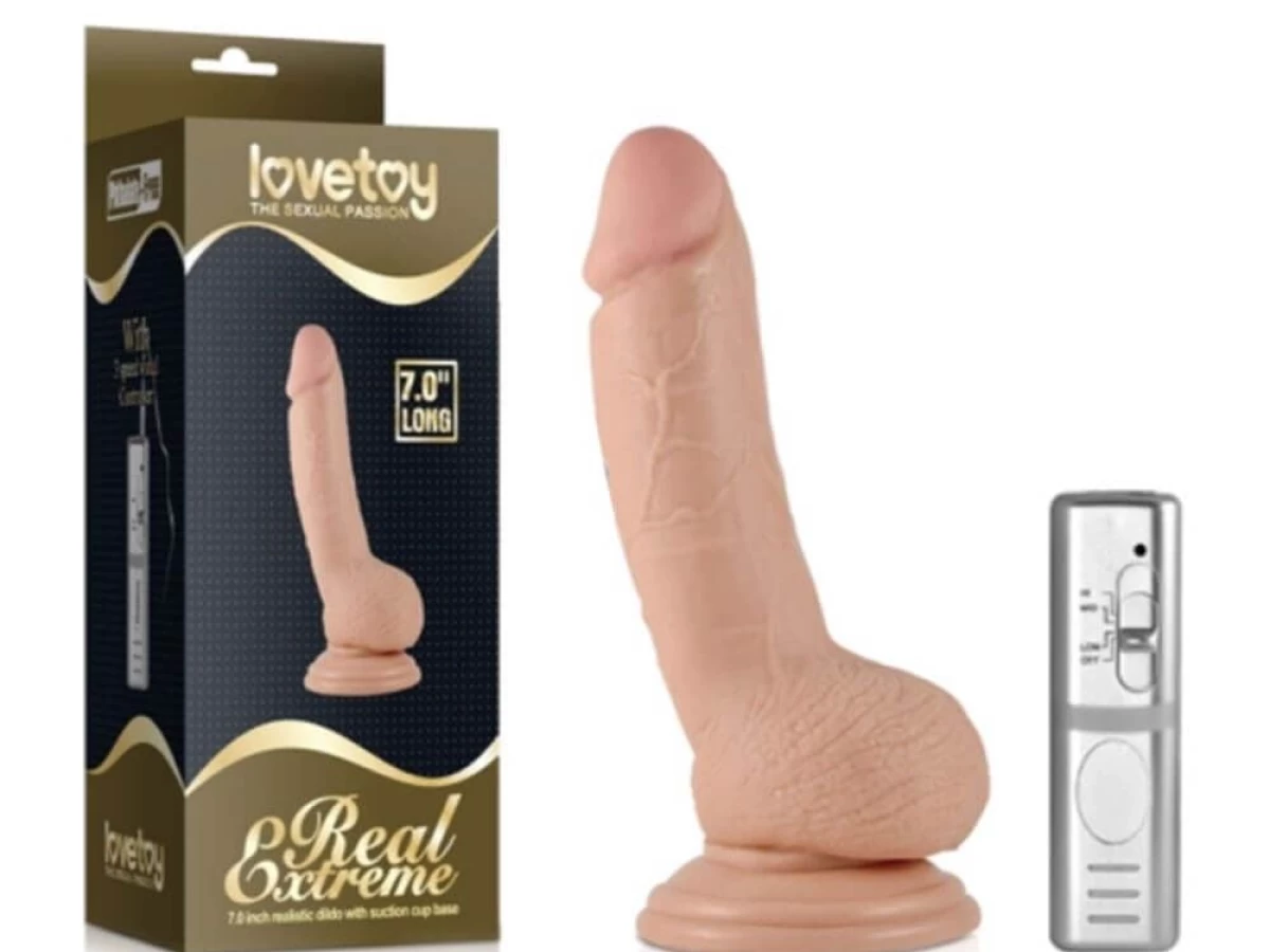 Dương vật giả có đế Lovetoy 7 inch có rung – Mô tả chi tiết