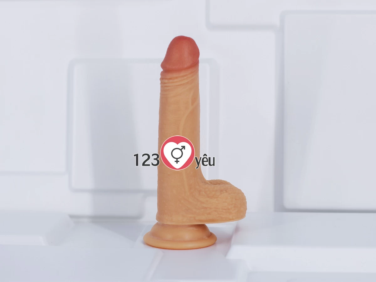 Dương vật giả c&oacute; đế Lovetoy 7 inch da n&acirc;u si&ecirc;u mềm