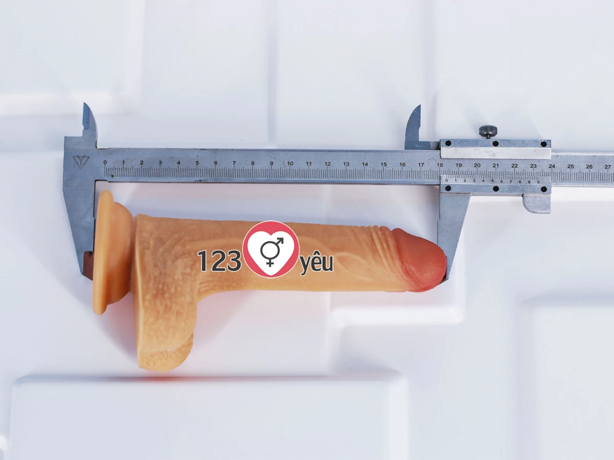 Dương vật giả c&oacute; đế Lovetoy 7 inch da n&acirc;u si&ecirc;u mềm