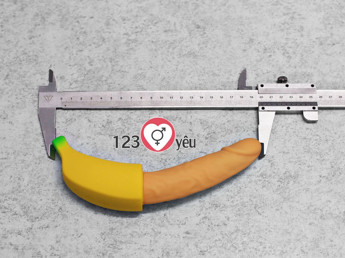 Dương vật giả ngụy trang h&igrave;nh chuối rung, ph&aacute;t nhiệt