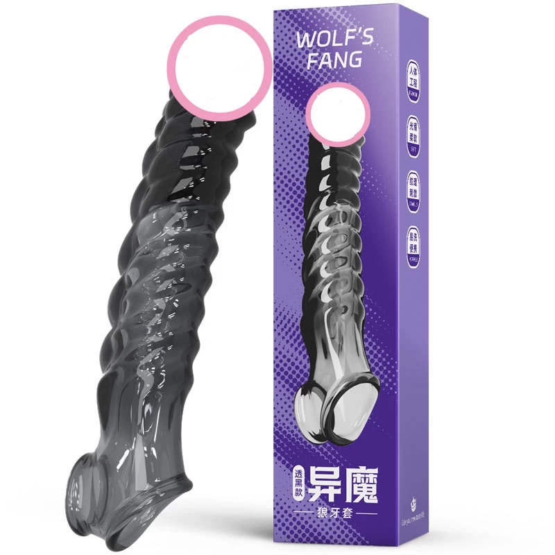 Sex toy bao cao su tăng k&iacute;ch thước khủng g&acirc;n guốc