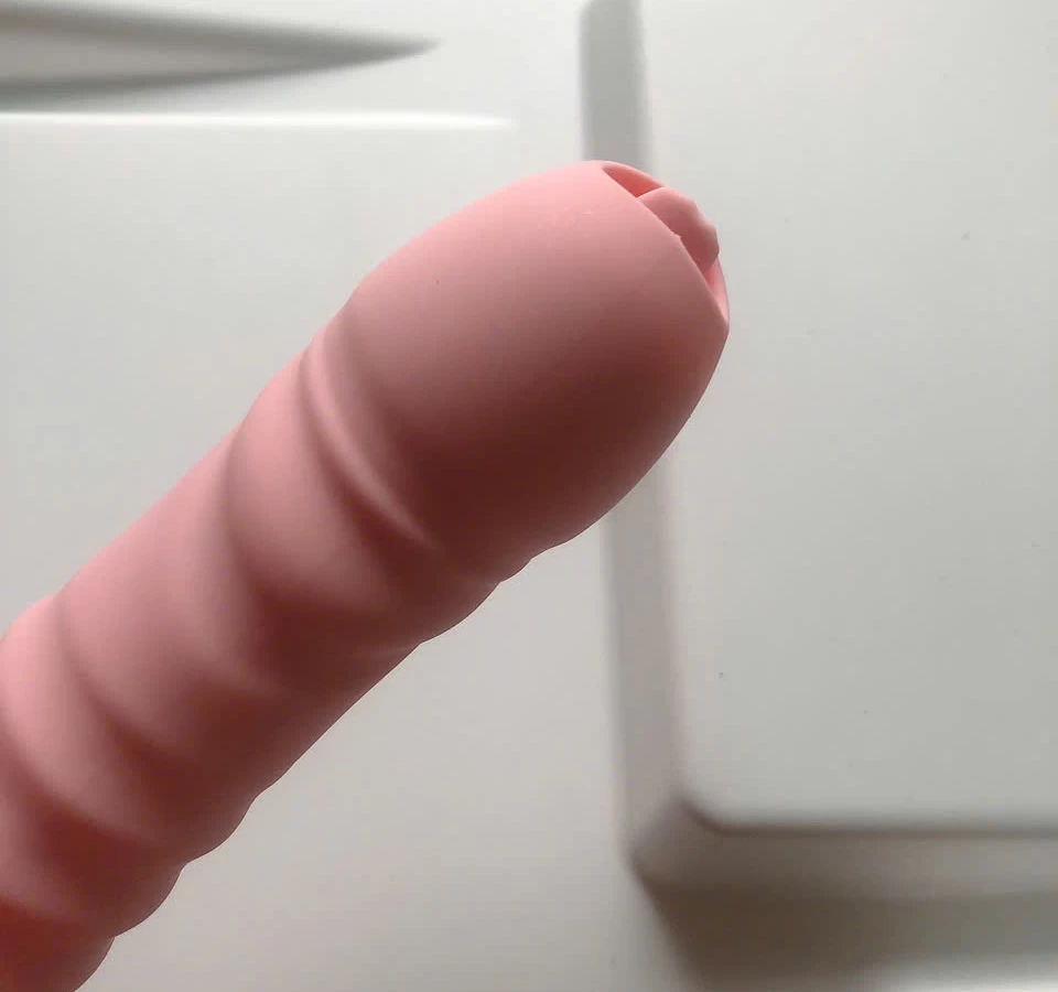 M&aacute;y m&aacute;t xa lưỡi 2 đầu Telescopic liếm, rung, thụt pin sạc