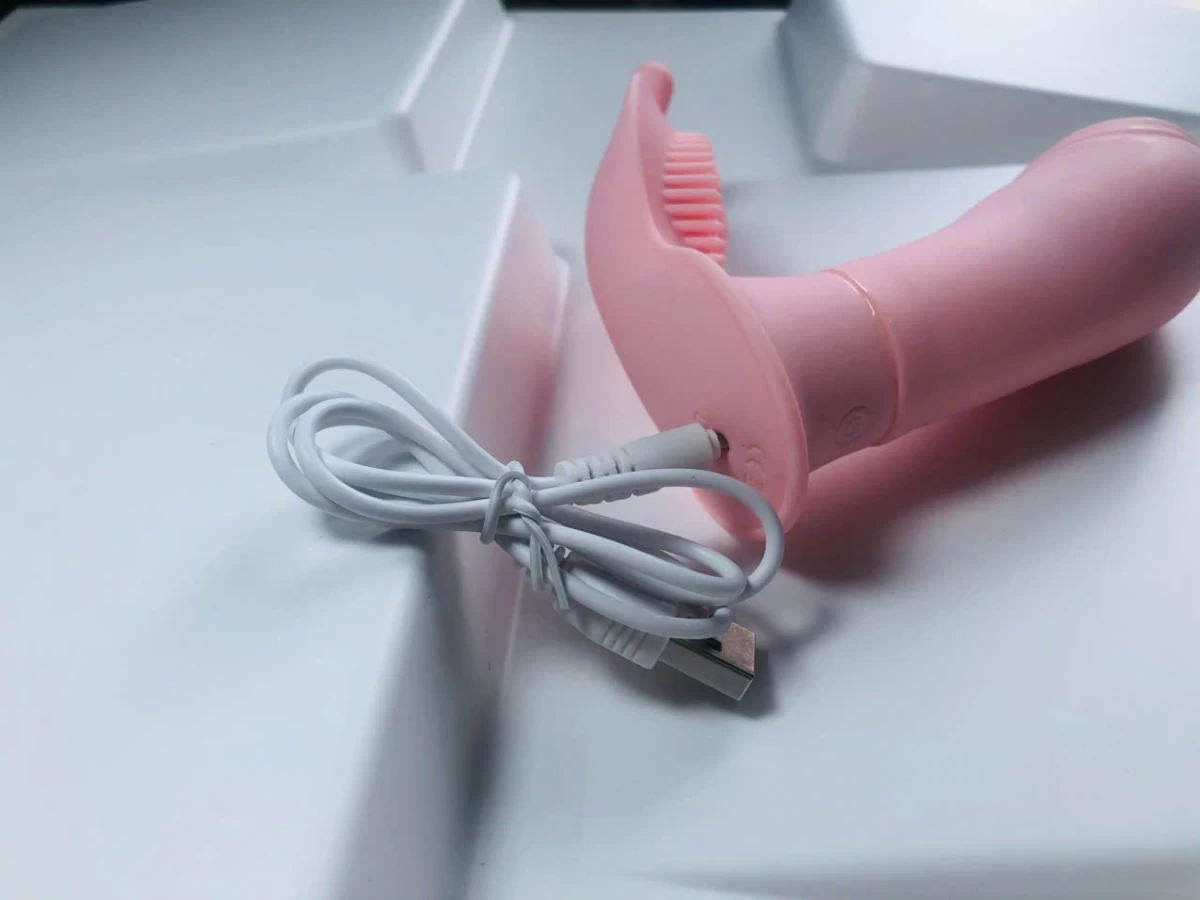 M&aacute;y m&aacute;t xa lưỡi 2 đầu Telescopic liếm, rung, thụt pin sạc