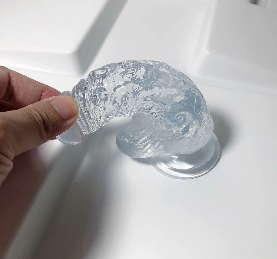 Dương vật giả c&oacute; đế trong suốt