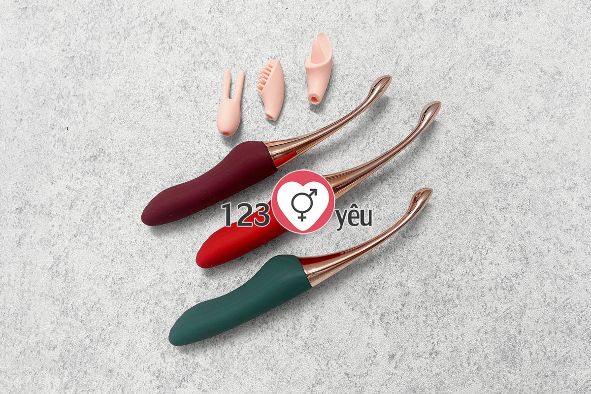 M&aacute;y massage điểm G 3 đầu pin sạc nhỏ gọn 10