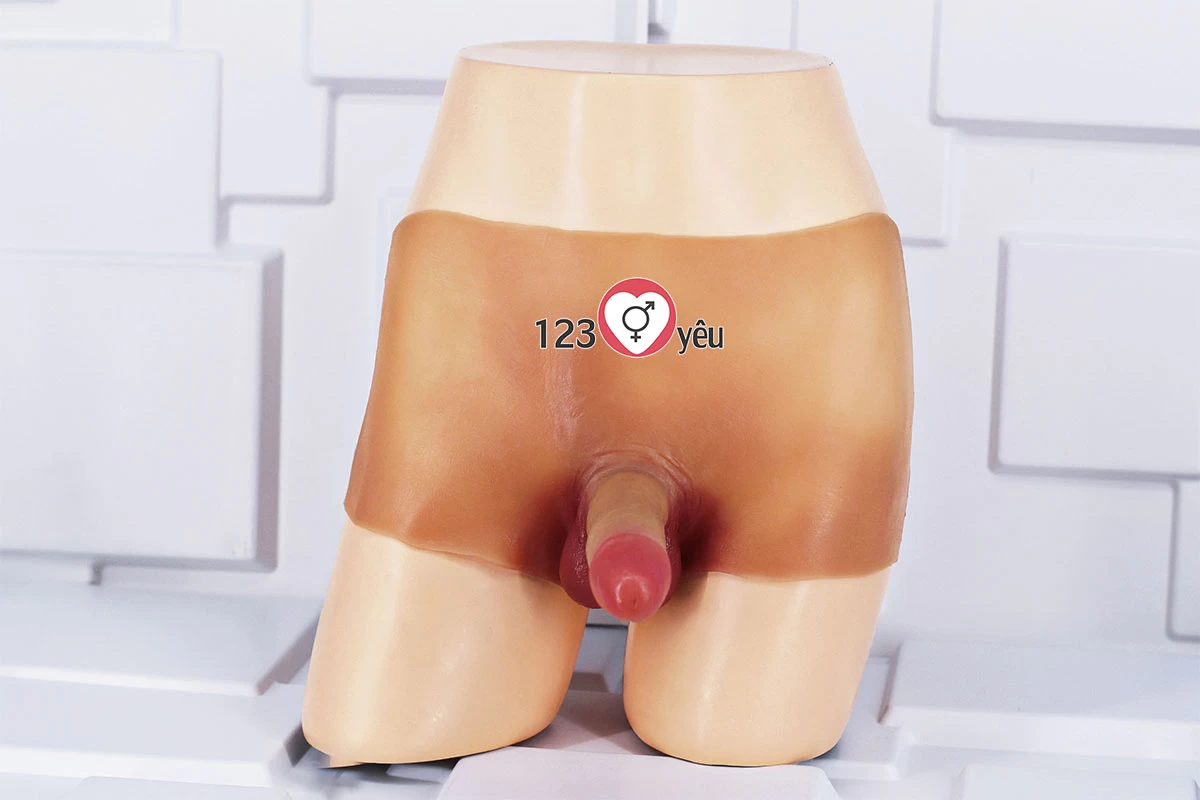 Quần silicon dương vật giả rỗng ruột