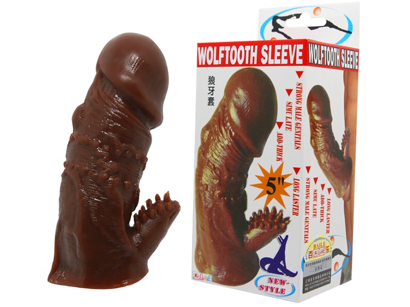 Sex toy bao cao su tăng k&iacute;ch thước dương vật c&oacute; nh&aacute;nh gai 1