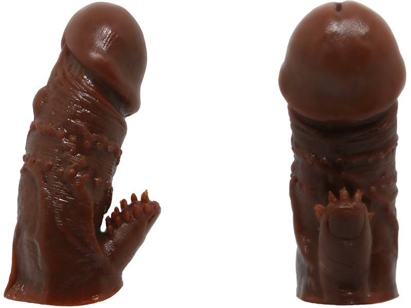 Sex toy bao cao su tăng k&iacute;ch thước dương vật c&oacute; nh&aacute;nh gai 2