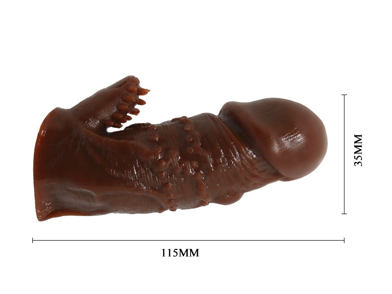 Sex toy bao cao su tăng k&iacute;ch thước dương vật c&oacute; nh&aacute;nh gai 4