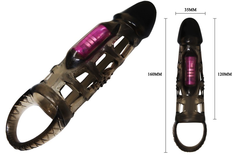 Sex toy rọ đeo dương vật c&oacute; quai đeo th&acirc;n rung Men Extension 2