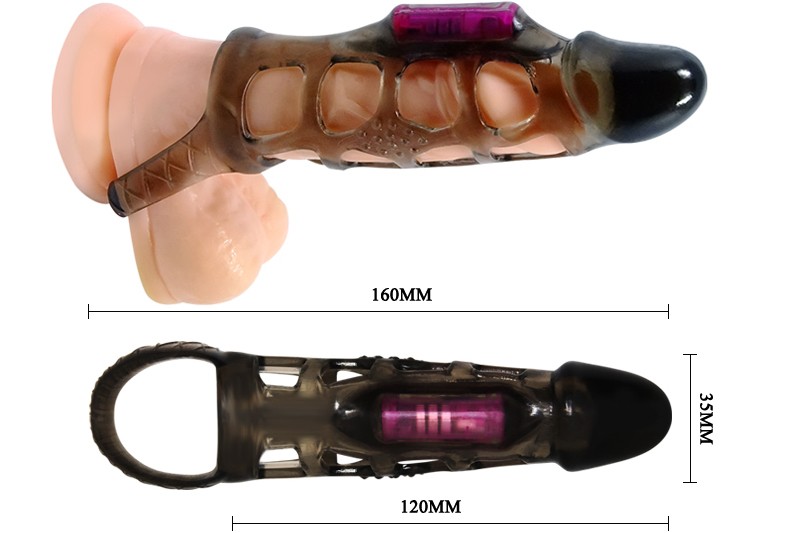 Sex toy rọ đeo dương vật c&oacute; quai đeo th&acirc;n rung Men Extension 3