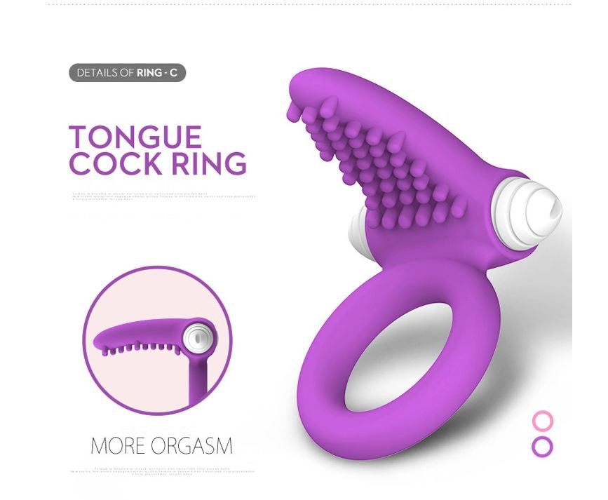 V&ograve;ng đeo dương vật rung lưỡi liếm 1