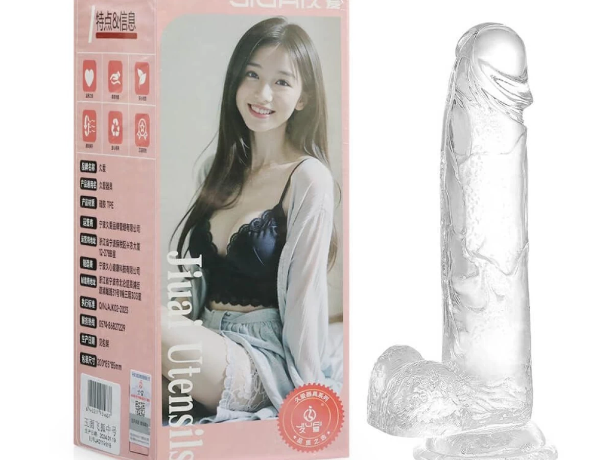 Dương vật giả có đế trong suốt cực sướng size trung