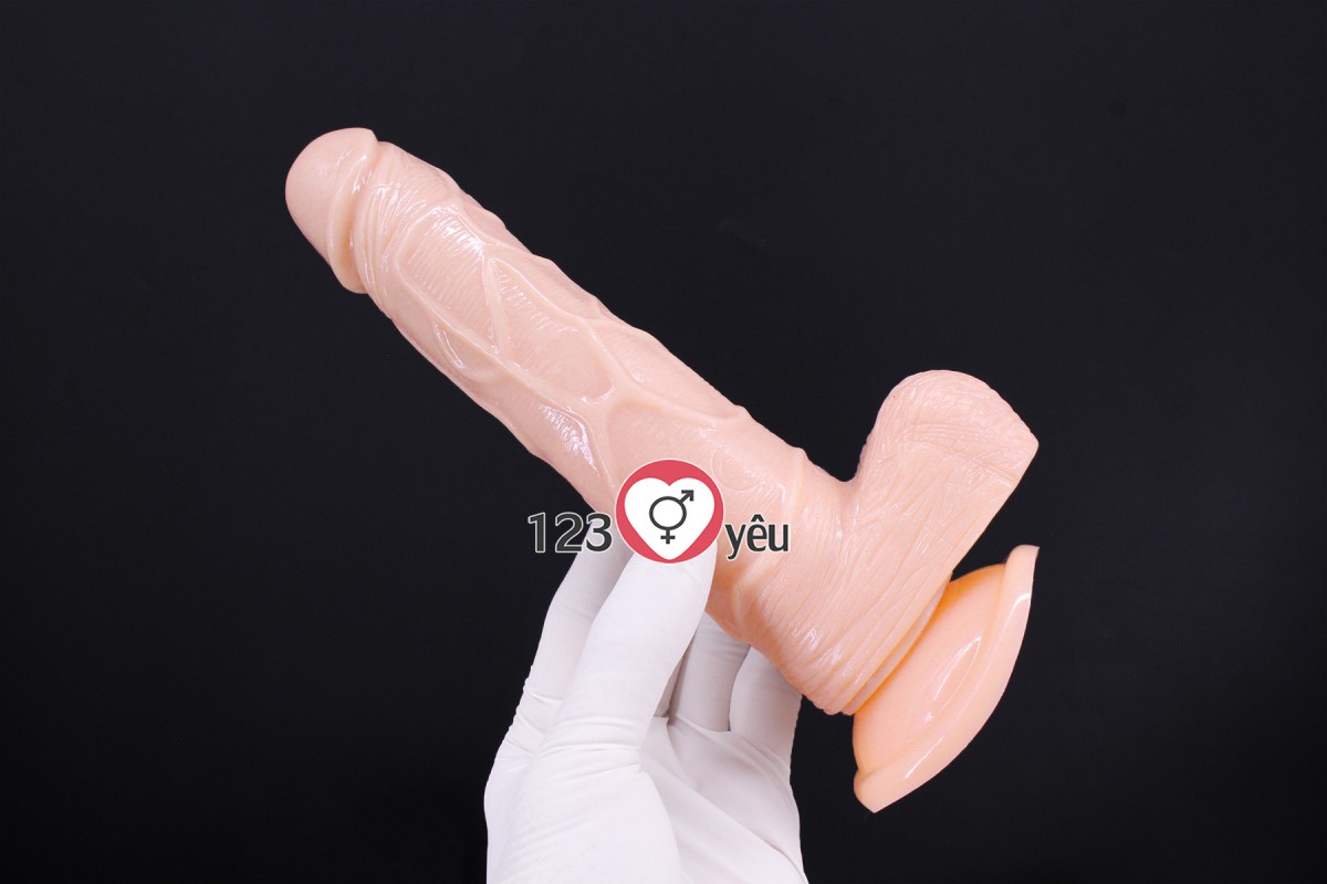 Dương vật giả c&oacute; đế Shequ 8.1 inch g&acirc;n guốc 3