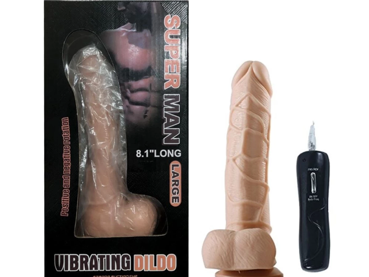 Dương vật giả có đế Shequ 8.1 inch gân guốc