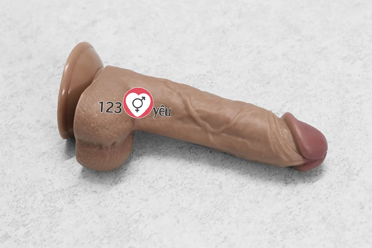 Dương vật giả c&oacute; đế da n&acirc;u si&ecirc;u mềm
