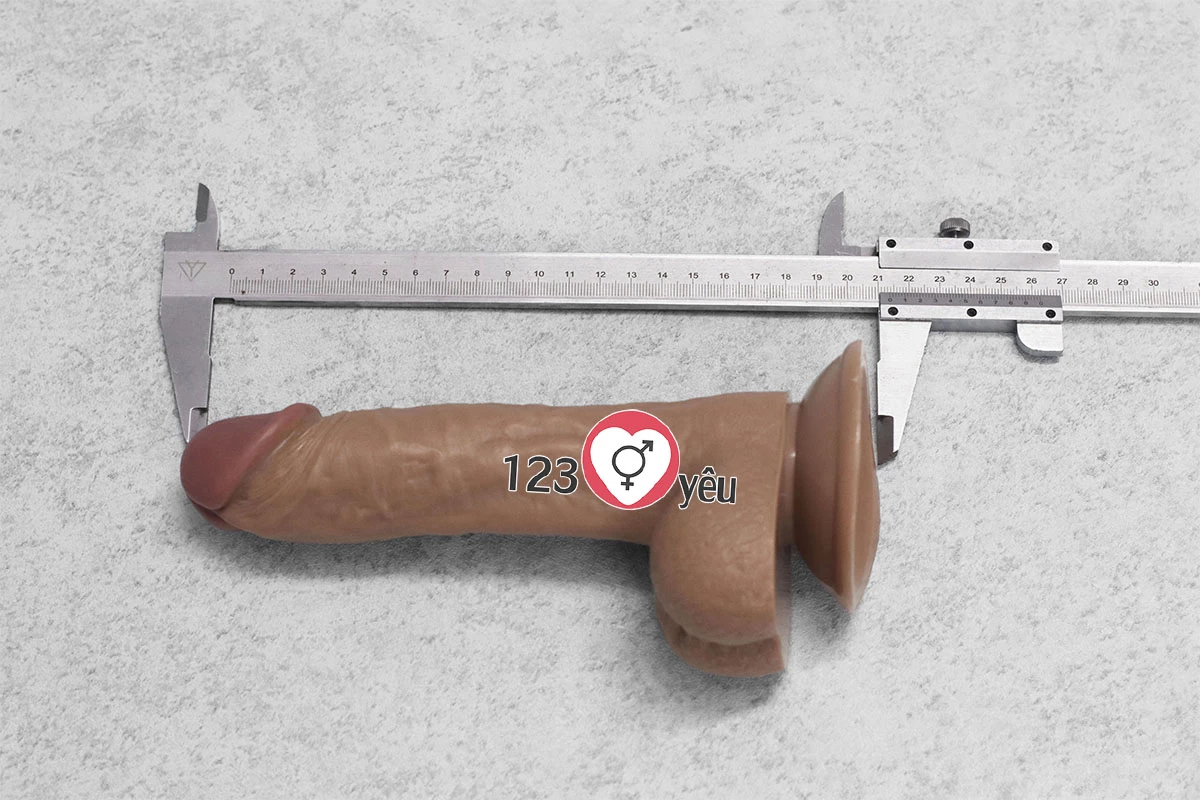 Dương vật giả c&oacute; đế da n&acirc;u si&ecirc;u mềm