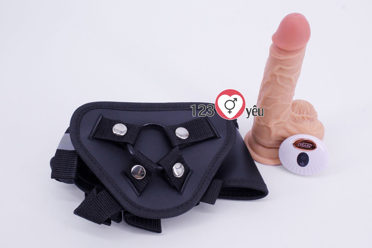 Dương vật giả c&oacute; d&acirc;y đeo pin sạc điều khiển từ xa 5