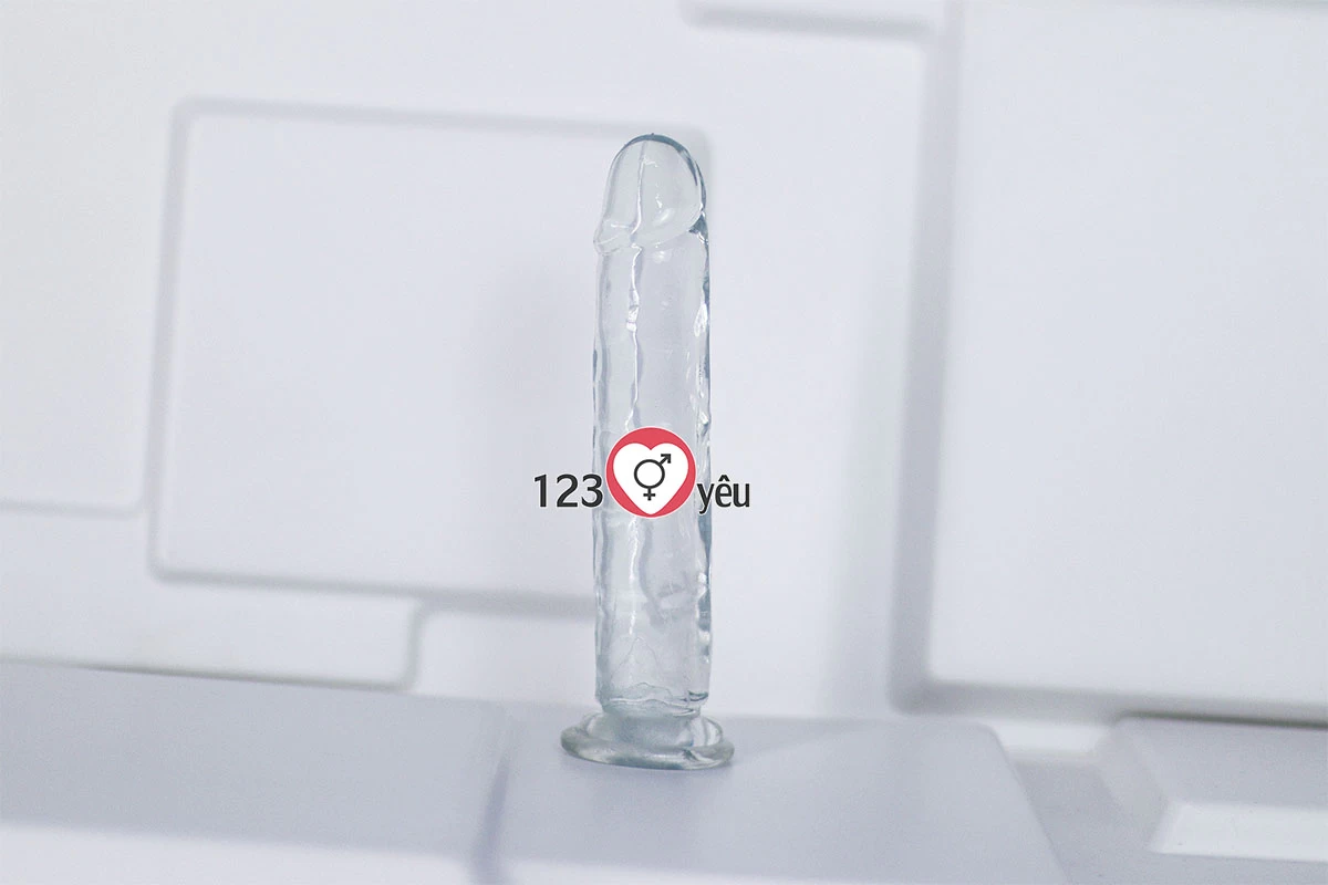Dương vật giả c&oacute; đế trong suốt cực sướng size nhỏ
