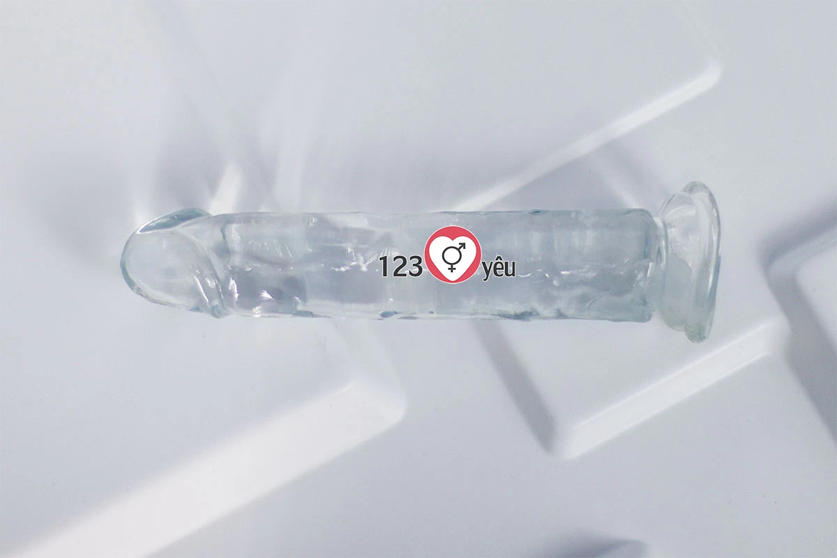 Dương vật giả c&oacute; đế trong suốt cực sướng size nhỏ