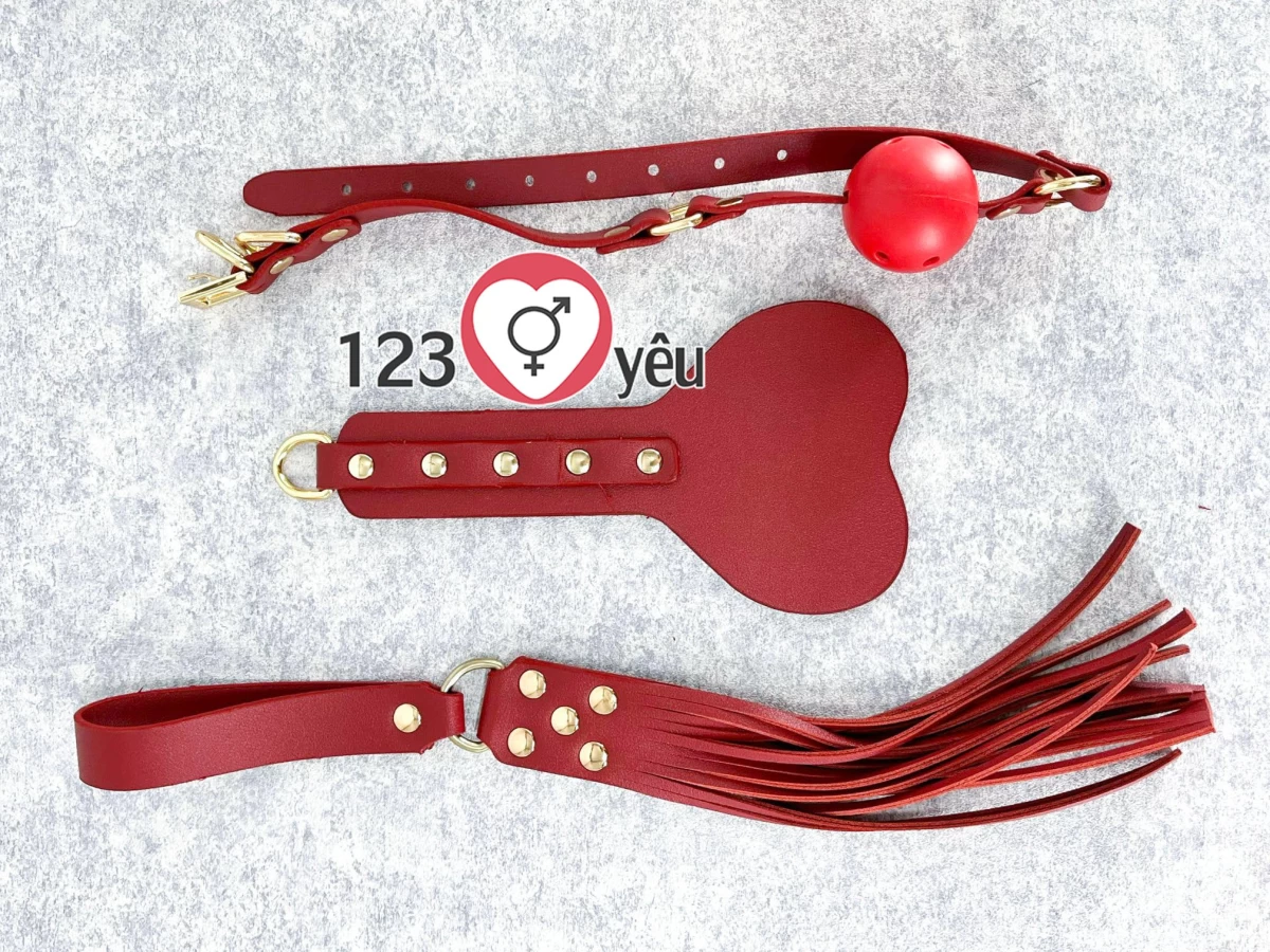 Bộ đồ chơi bạo d&acirc;m SM m&agrave;u đỏ 9 m&oacute;n