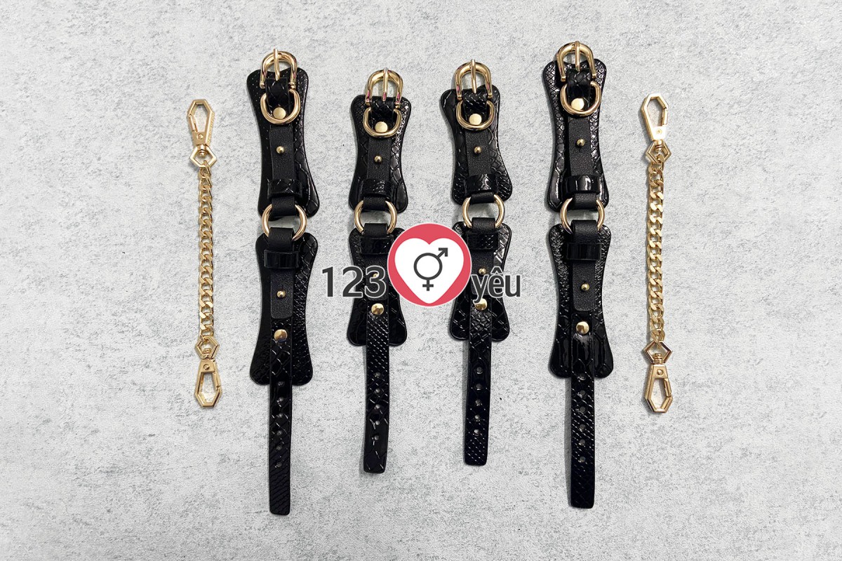 Đồ Chơi Bạo Dâm 10 Món Vân Da Màu Đen Sang Trọng 4