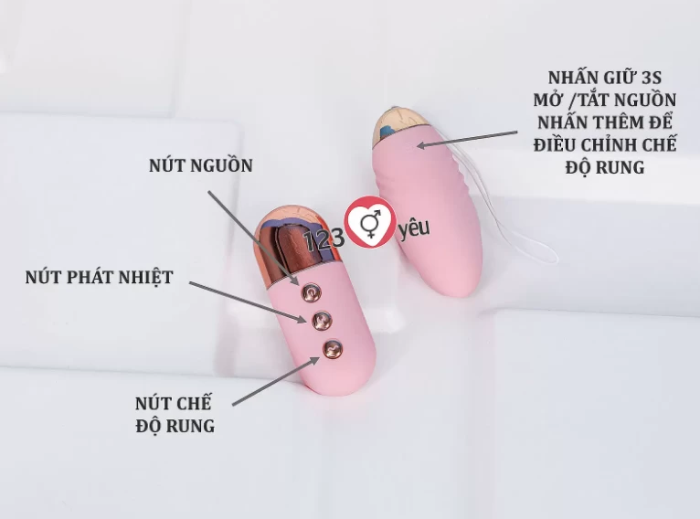 Trứng rung t&igrave;nh y&ecirc;u cao cấp Lido tỏa nhiệt điều khiển từ xa