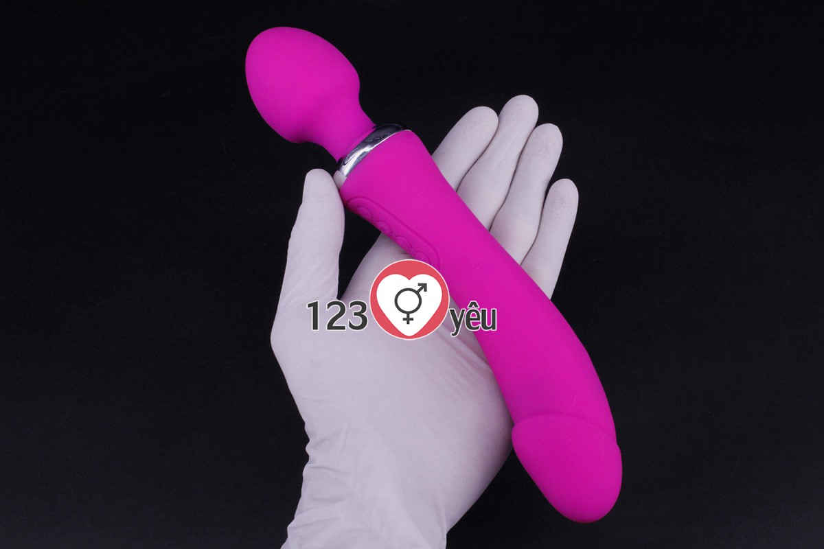 Máy mát xa đi&ecirc;̉m G phát nhi&ecirc;̣t, rung 2 đ&acirc;̀u Double End pin sạc 2