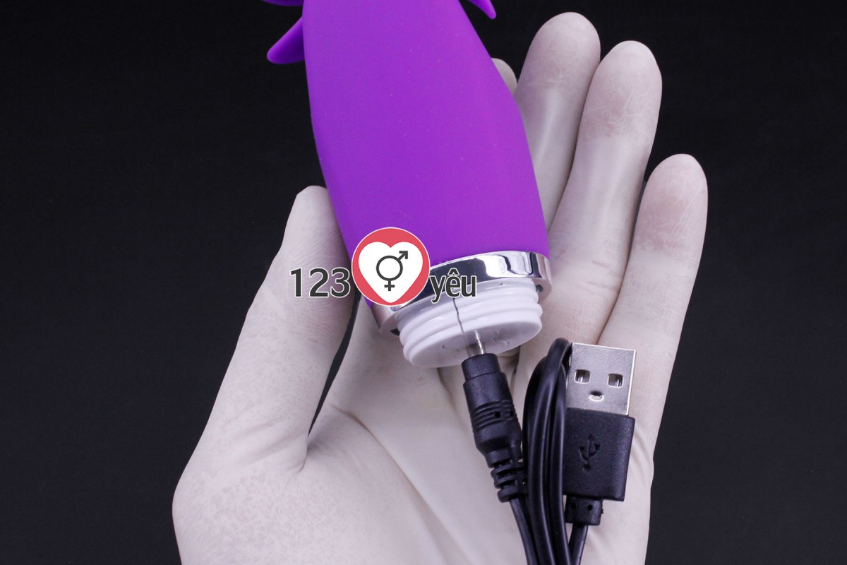 Lưỡi xoay massage &acirc;m đạo pin sạc Intoxicated Love 7 ch&ecirc;́ đ&ocirc;̣ rung 5